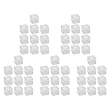 50 St Akrylboxbrickor för 0,39 Tum 10 mm Elementkuber Klart Fodral Periodiskt Bordsfäste för Elementsamlingar