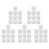 50Pcs Acrylic Box Trays for 0.39Inch 10mm Elements Cubes Clear Case Periodic Table Bracket for Elements Collections 1