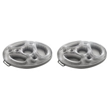 2X Uppblåsbar Flytande Rad Pool Float Mat Ölbricka Pool Luftmadrass Vatten Mat Dryck Hållare Sommarfest Ring