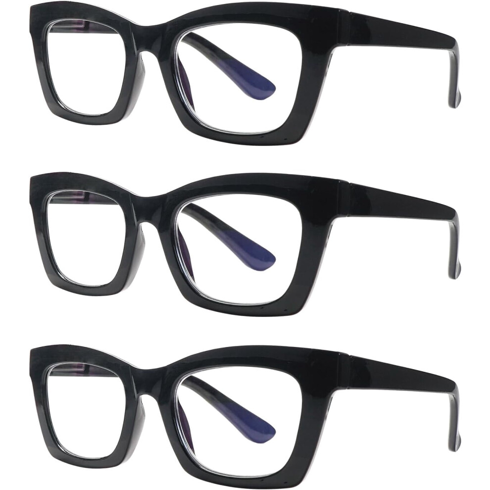 Oprah Style Reading Glasses Blue Light Blocking Square
