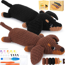 Crochet Kit for Beginners Dachshund 2 PCS
