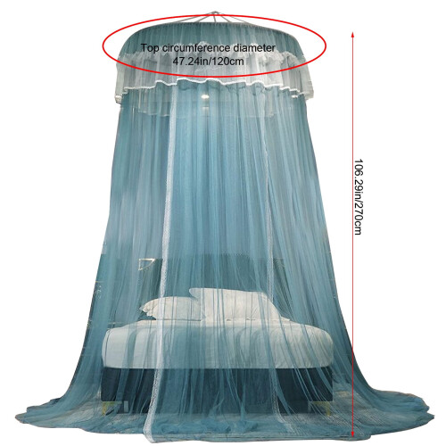 Kyursd King Bed Canopy Set Elegant Lace Dome 1pc 2