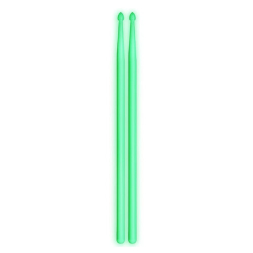 Glow-in-the-Dark Drumsticks 5A Nylon Green