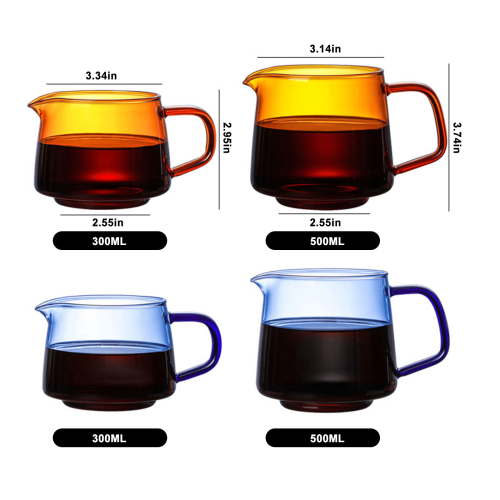 Hitzebeständiger Milchaufschäumkännchen aus Glas, 300 ml oder 500 ml 1