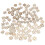 Wooden Snowflake Ornaments Beige 100 Pieces 6