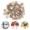 Wooden Snowflake Ornaments Beige 100pcs 3
