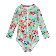 Girls' Long Sleeve Rash Guard Swimsuit UPF 50+ 3-4 Years