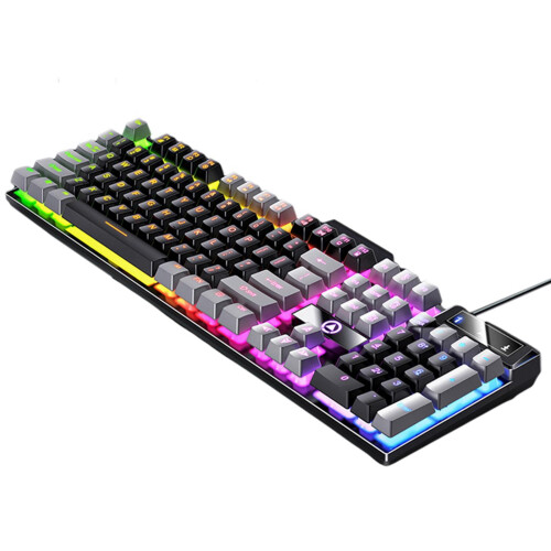 Mechanical Gaming Keyboard USB RGB Backlit Black Gray 1