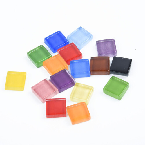 Glass Mosaic Tiles Square Assorted Colors 100 PCS 2
