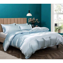 Satin Duvet Cover Set Twin/Twin XL Baby Blue 3-Pc