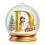 Yellow Crystal Acrylic Christmas Tree Letters Ornament Set 2