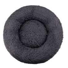 Round plush dog bed winter warm washable for small medium