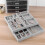 Earring Organizer Box Grey Velvet Stackable 6