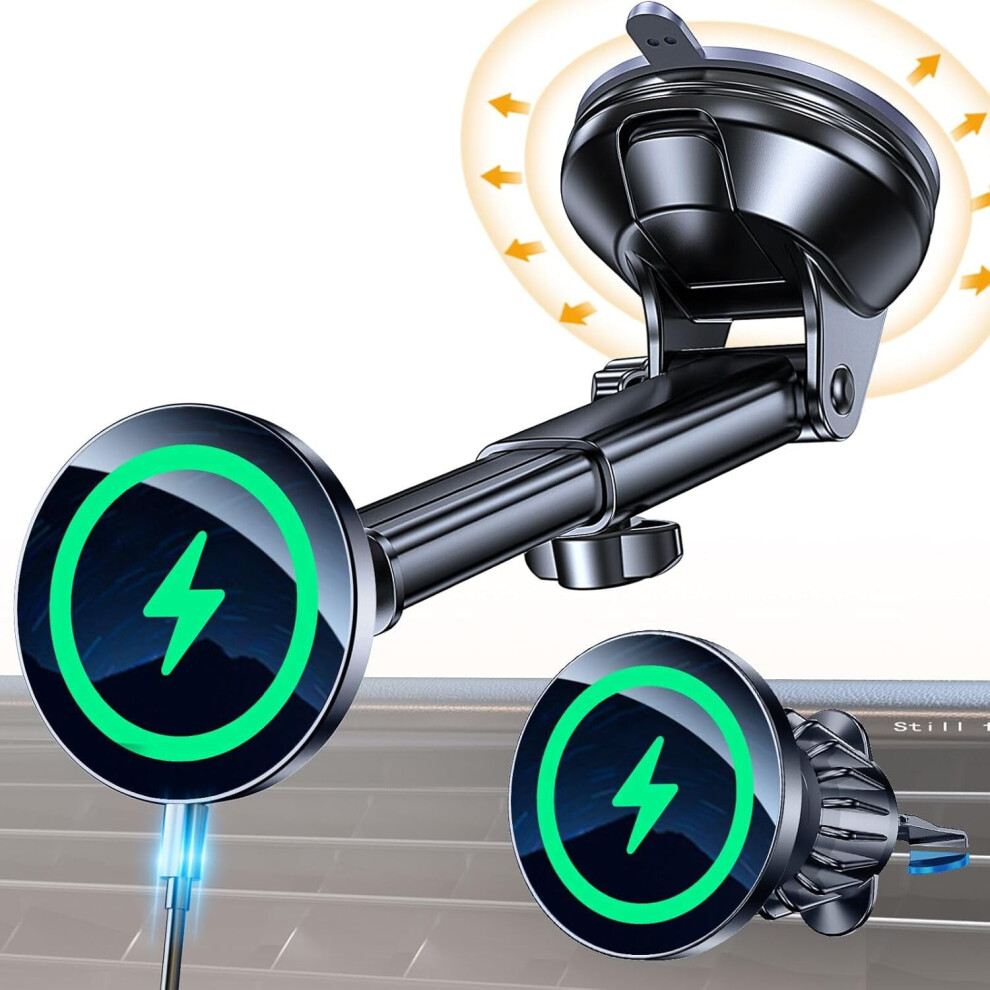 Ultra-Magnet Car Mount Charger For Windshield Vent Dash 9132278220581