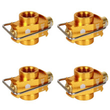 4X Camping Gas Saver  Gas Converter Shifter Refill Flat Tank Conversion Adapter Camping Gas Adapter Valve,Golden