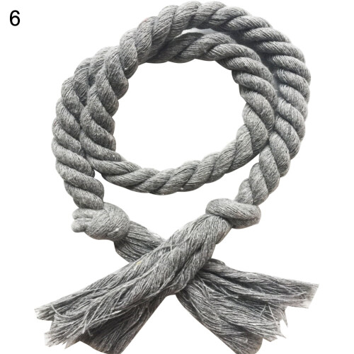 Limei cotton curtain tiebacks rope 2 pack grey 1