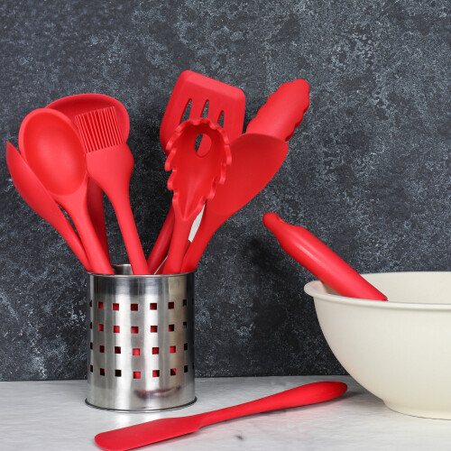 Silicone Wire Cooking Whisk Chef Craft 10.5 inch Red 1