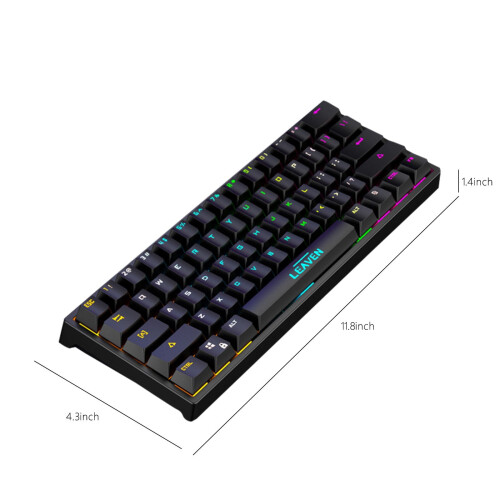 Banghong RGB backlit compact USB-C gaming keyboard black 2