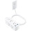 Extension Cord 3 ft Flat Plug 6 Outlets 3 USB Ports White 1