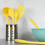 Silicone Spaghetti Fork Yellow 11.5 inch 6