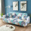 Housse de canapé extensible bleue pour causeuse, taille universelle, 1 pièce 5
