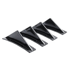 Universele Koolstofvezel Auto Aangepaste Achterbumper Diffuser Spoiler Zwart & Rood ABS Achterbumper Lip Diffuser Anti-Botsing