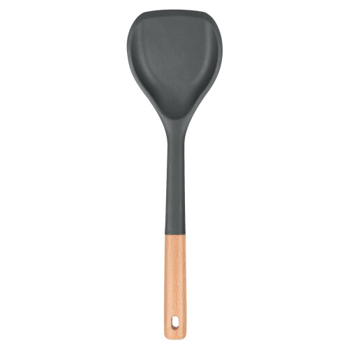 Silikonwokspade med trähandtag 33 cm