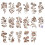 Flower Stencil Set Reusable 17-Piece 2.9" x 5.9" 2