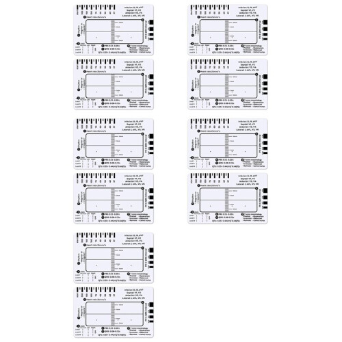 10pcs ECG 7 Step Ruler,ECG 7 Step Ruler for ECG/EKG Interpretation,ECG Reference Guide Ruler,EKG Calipers Measuring Tool