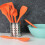 Silicone Spaghetti Fork Chef Craft 11.5 inch Orange 5