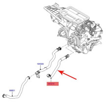 Tubo de Agua del Radiador CN1118K579AA 1784537 1521014 para  EcoSport Territory