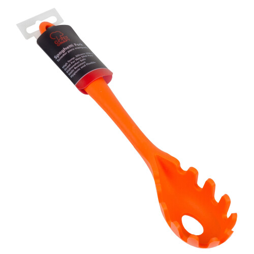 Silicone Spaghetti Fork Chef Craft 11.5 inch Orange 1