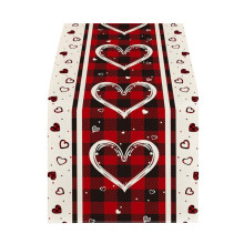 Valentine's Day linen table cover printed flag