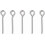 Spilli ad occhiello in acciaio inox 304, 15 mm, 220 pezzi 1