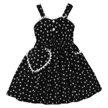 Girls sleeveless princess dress with love print, 2 pcs