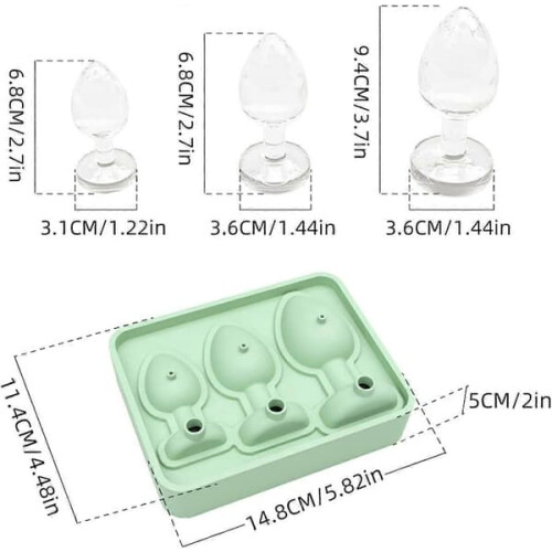 Butt Plug Ice Cube Tray Silicone Mold Beige 1