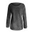 Women's fluffy fuzzy sweater solid color long sleeve round 3