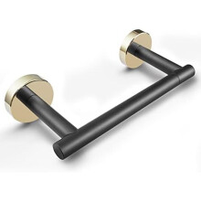 Matte Black Gold Toilet Paper Holder Wall-Mounted Stainless
