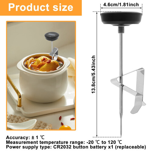 AEVXKHI digital candy thermometer with long probe and pot 2