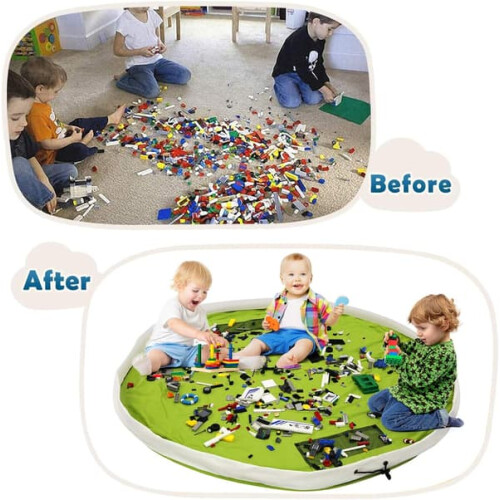 Toy Bag Cotton Organization Mat 60 Inch 1