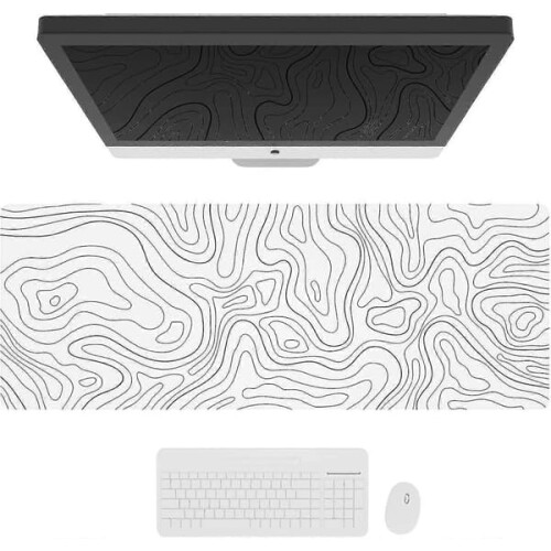 Gaming Mouse Pad Topographic Map XL Non-Slip 1