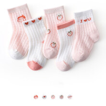 Babysokkersett lette, pustende, tegneseriedesign, 5-pakning