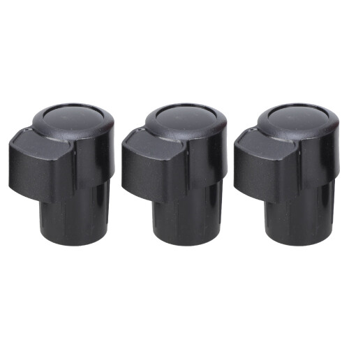 Ändkapslar för altsaxofon, svart plast, 2-pack