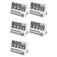 5X Digitaler Küchen Timer, Großer Anzeige Kochtimer Zyklus Aufwärts / Abwärts Timer mit Direkt Eingegebenen Ziffern, Lauter Alarm