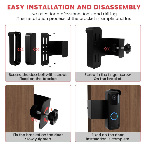 AEVXKHI wireless doorbell mount bracket 4 pcs 2