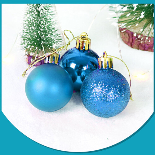 Ailao Christmas tree ball ornaments blue 24 pcs 1