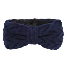 Diadema de punto con forro polar y lazos para mujer