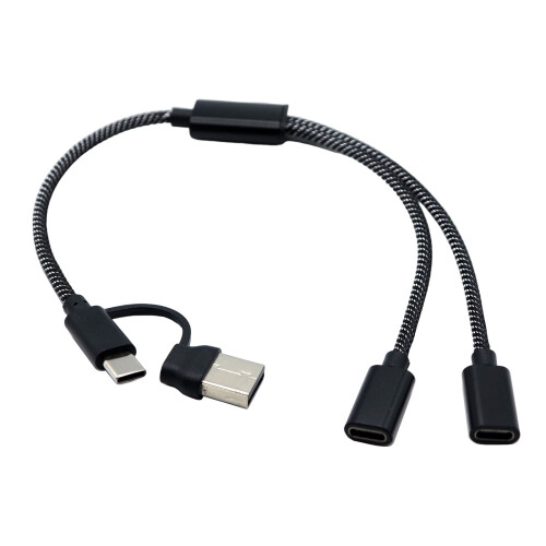 Cable divisor USB USB-A y USB-C a 2 o 3 puertos hembra