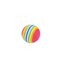 Regenbogen-Katzenspielzeugbälle aus weichem EVA-Schaum, 12er-Pack