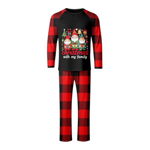 Familjematchande pyjamas far och son vinterset